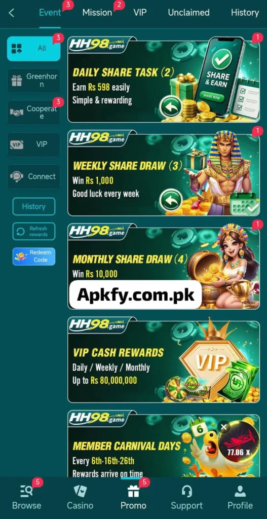 HH98 Game download latest earning game