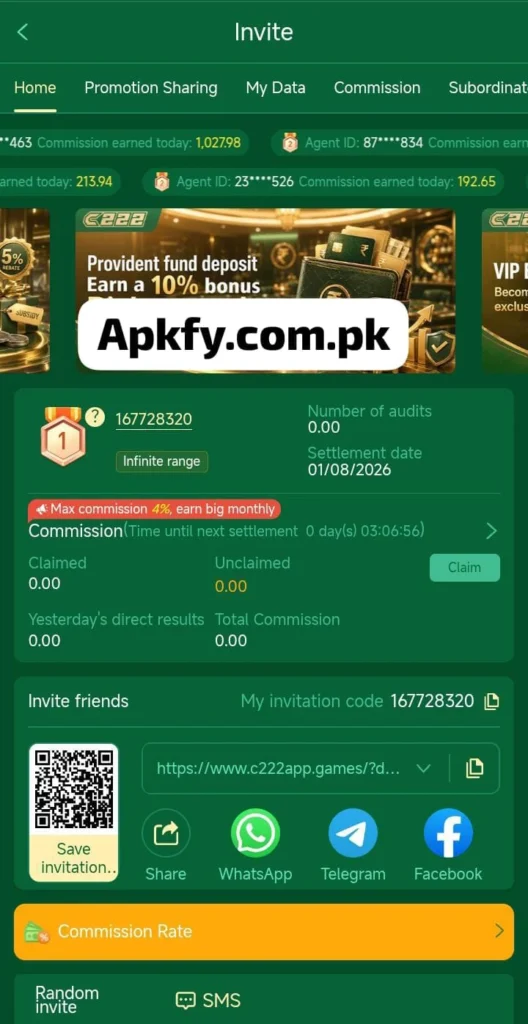 C222 Game earning app